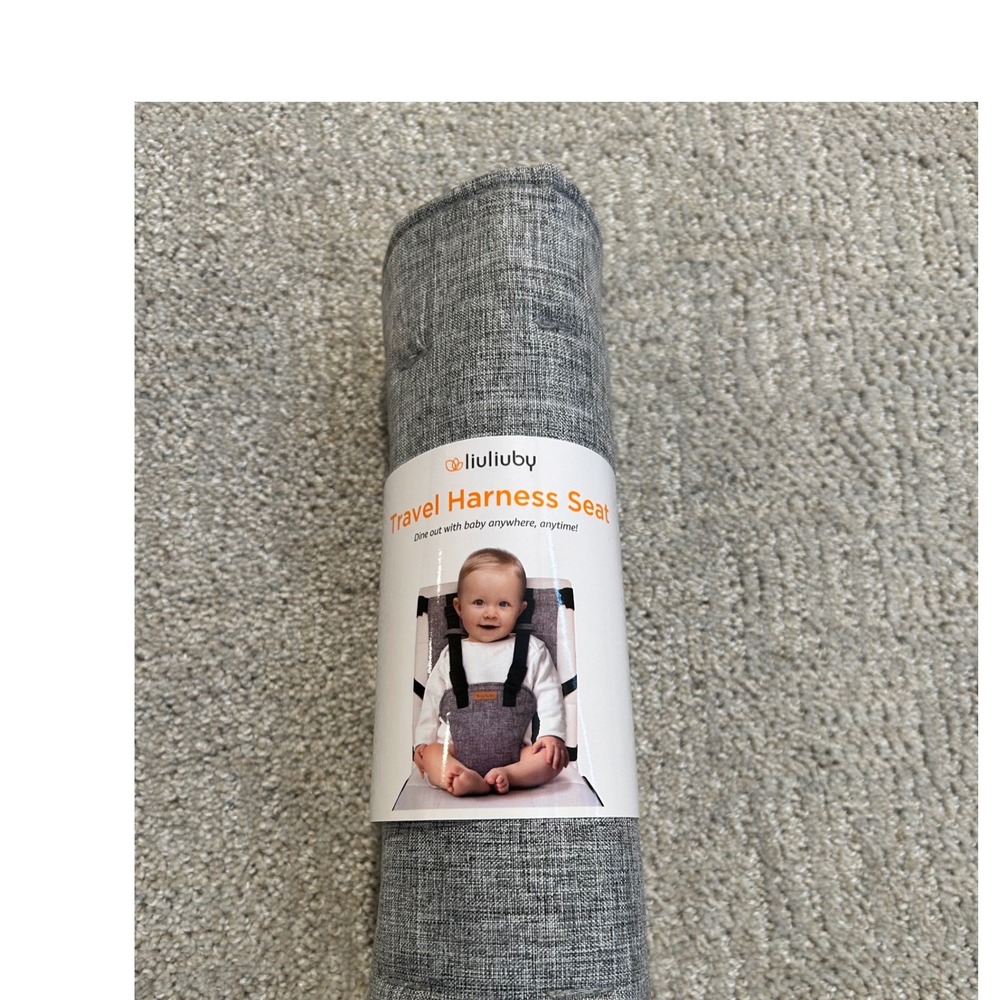 Liuliuby Travel Harness Seat Portable Baby High Chair Cover Gray‎